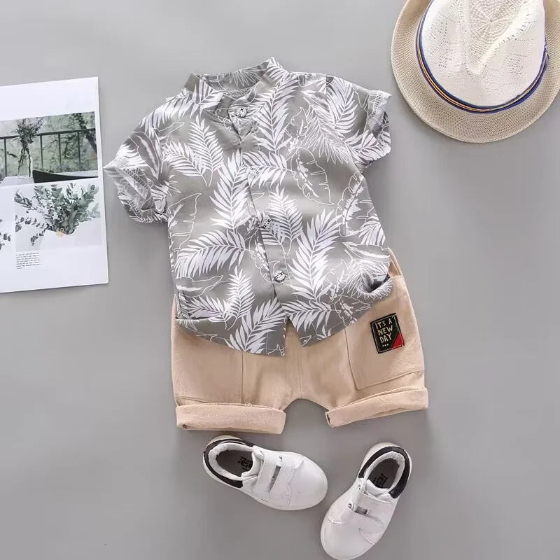 New Summer Baby Clothes Suit Children Boys Fashion Shirt Shorts 2Pcs/Sets Toddler Casual Costume Infant Outfits Kids Tracksuits