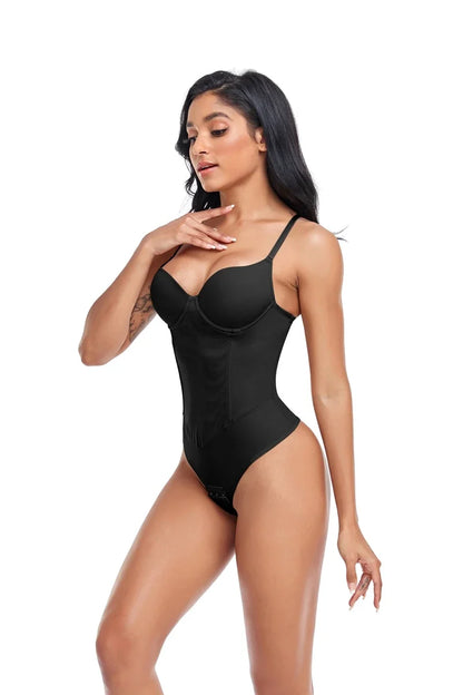 Thongs Bodysuit Shapewear Women Full Body Shaper Waist Trainer Steel Bones Tummy Control Underwear Flat Belly Underbust Corset