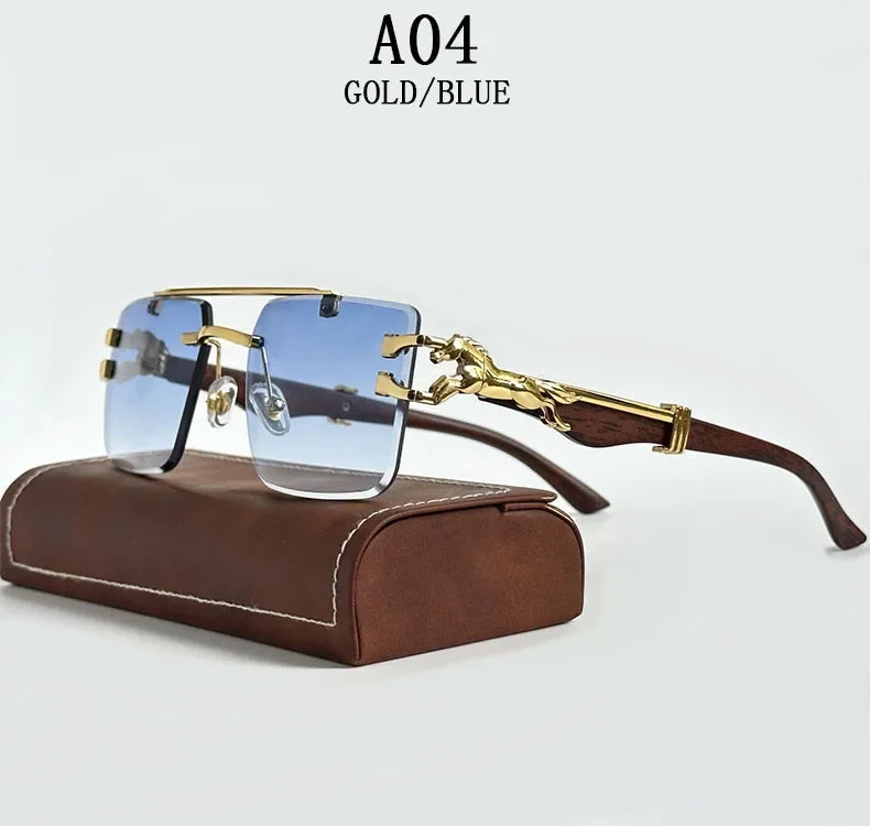 2023 Sunglasses Women Luxury Rimless Vintage Fashion Glasses Lunette Oversized Shades De Soleil Femme Gafas De Sol Mujer Lentes