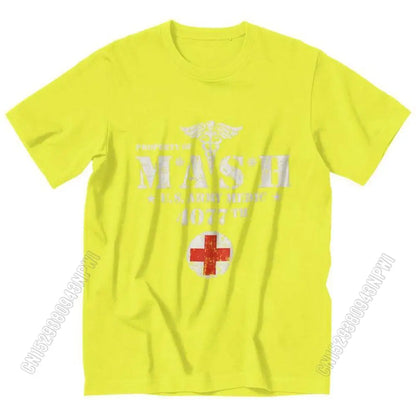Vintage Mash Tv Show Men T Shirt 100% Cotton Tee Tshirts Summer T-Shirt Gift Women Unisex Clothes Novelty Design