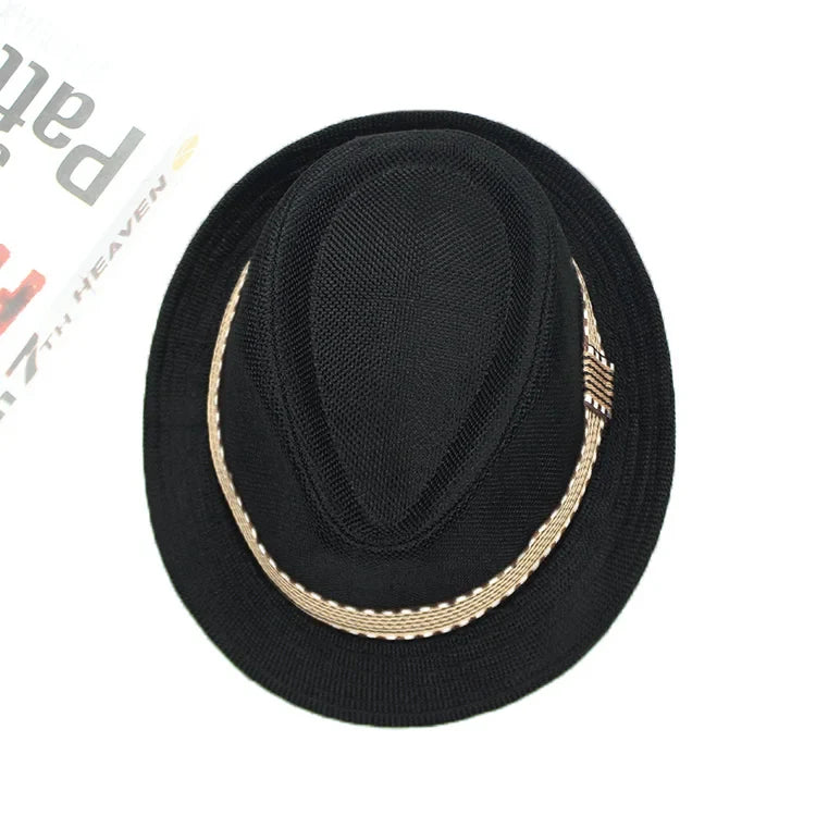 Summer Fedoras Spring and Summer Korean Party Jazz Hat Cotton Linen Top Hat  for Buchet Hat Panama Cap