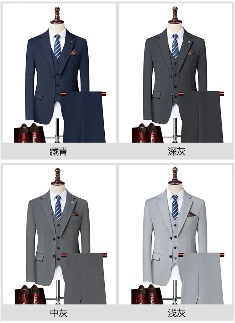 2025 High Quality Fashion Handsome Everything Fashion Business Leisure Has a Single West Two Sets Three Sets