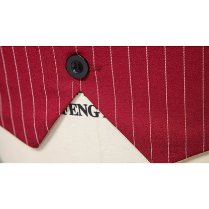 Men Suit Vest British Style Striped Business Casual Man Waistcoat Slim V-neck Single-breasted Versatile Male Vest