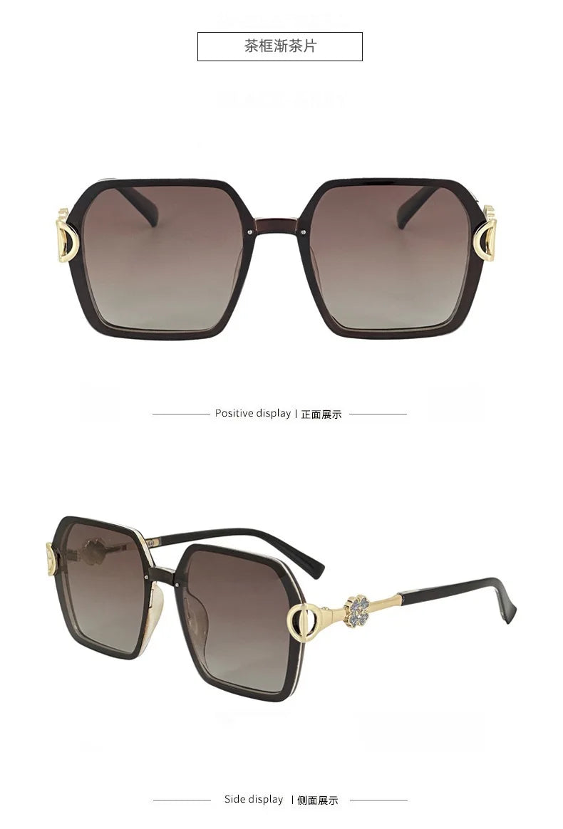 2025 New Sunglasses Ladies Glasses Alloy Legs with Diamound Sunglasses Women Luxury Gafas De Sol UV400