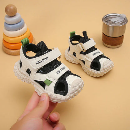 2026 New Summer Children Sandals For Boys Mesh Breathable Kids Sport Shoes Soft Sole Fashion Toddler Boys Beach Sandals EU21-30
