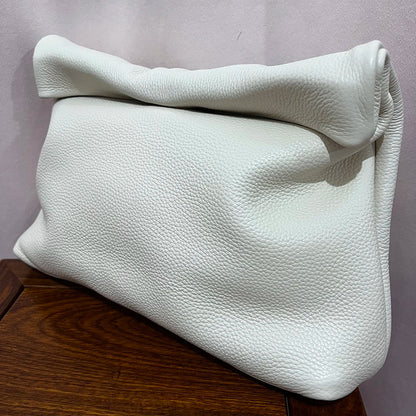 100% genuine leather Cowhide Handbag High Quality Leather Women's Foldable Designer Handbag Simple Magnet Handle Bags