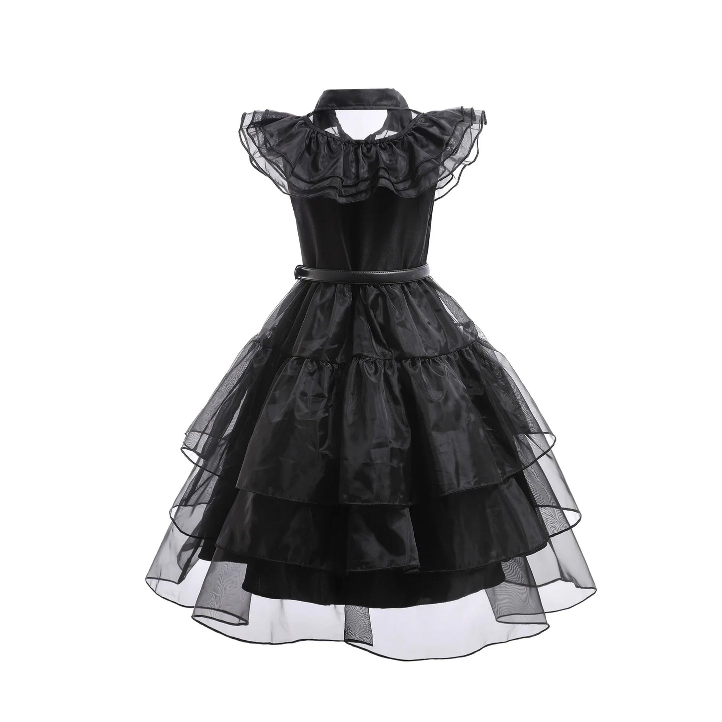 Wednesday Cosplay For Girls Costume Movie Addams Dresses for Girl Kids Mesh Party Dresses Halloween Carnival Costumes 4-12Yrs