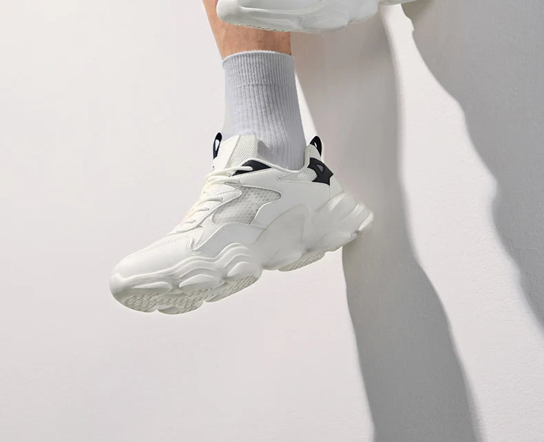 Men Sport Shoes Breathable Stitching Retro Casual Thick Bottom Height Increasing Male Sneakers 672326774