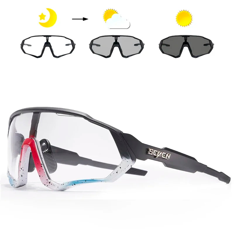 Photochromic Cycling Glasses Bicycle for Outdoor Sports Sunglasses MTB Road Goggles Bike Eyewear Men Women Cycl Equipment