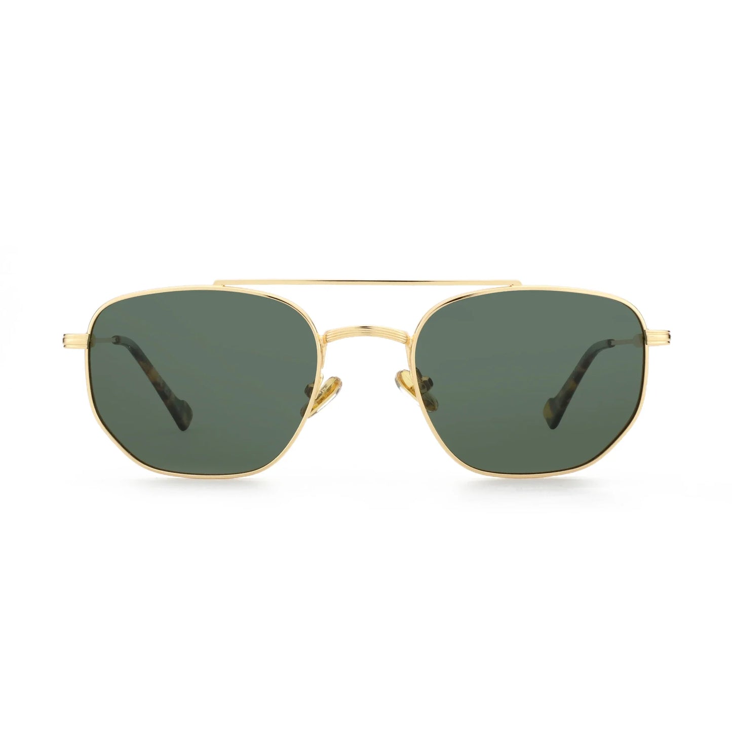 Fashion Hexagonal Geometry Polarized Sunglasses for Men Women Polygon Metal Shade Pilot Sun Glasses ZS1210