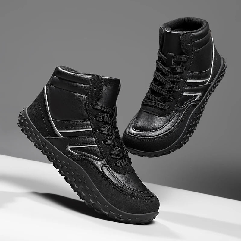 New Winter Booties Outdoor Waterproof Barefoot Boots For Men Ankle Boots Minimalist Barefoot Non-slip Casual Sneakers Big Size