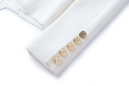 9 Colors Factory Customize Luxury Quality Classic Style Office White Black Women Pocket Blazers with Blet
