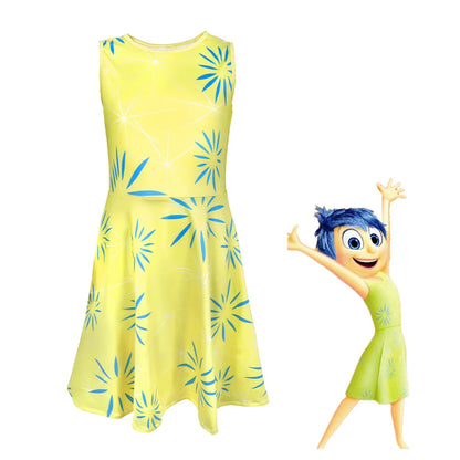 NewAnime Movie Inside Out Joy Cospaly Costume Joy Anger Fear Cos Outfits For Adult Halloween Stage Performance Costume
