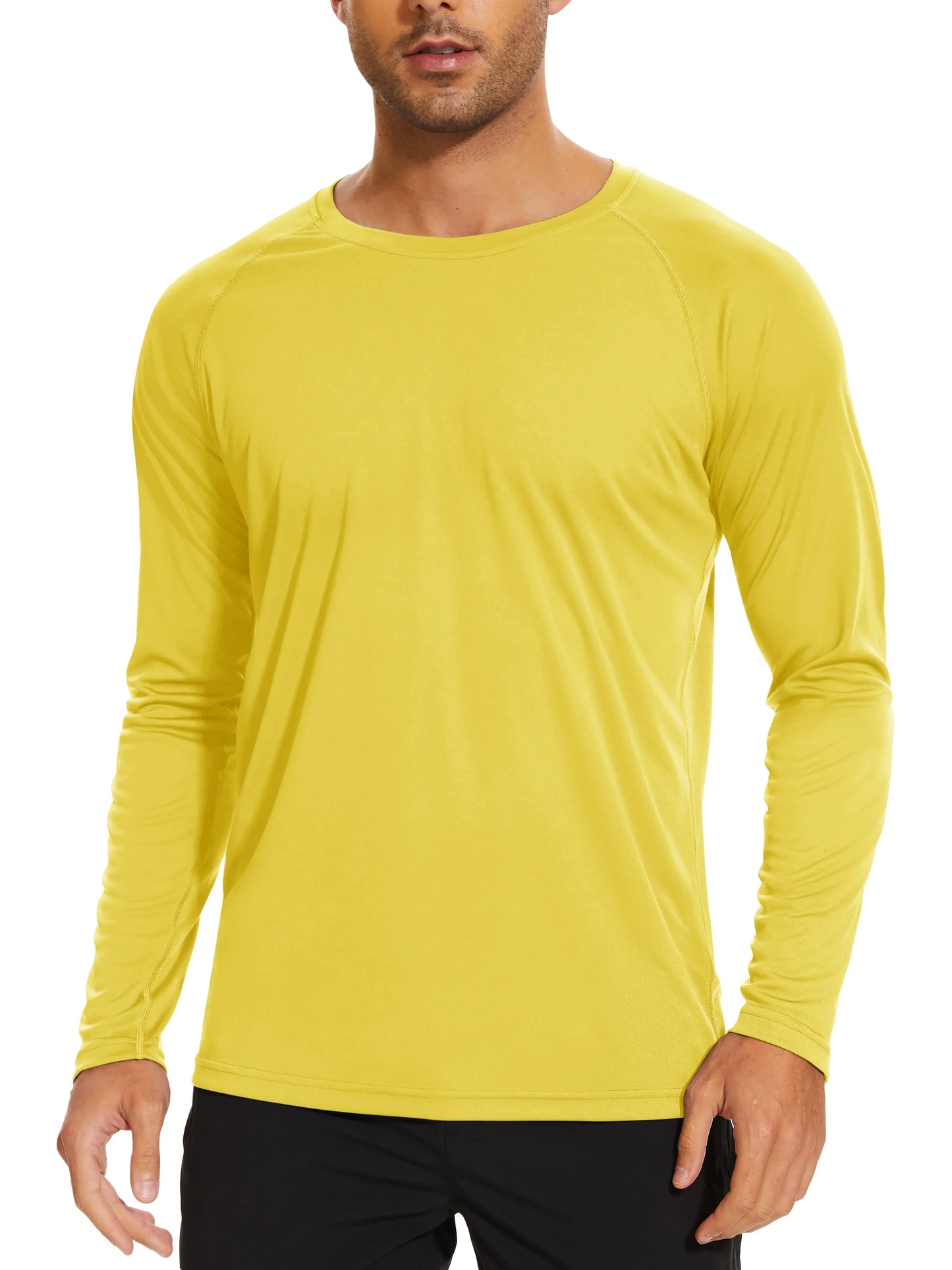 Men's Sun Protection T-shirts Summer UPF 50+ Long Sleeve Performance Quick Dry Breathable Hiking Fish T-shirts UV-Proof