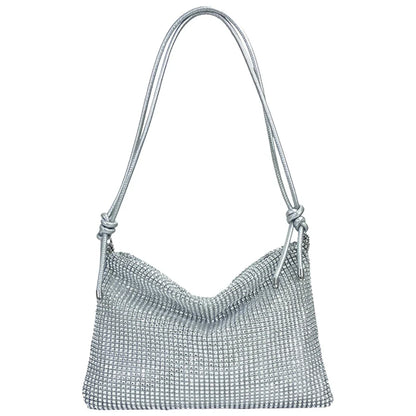 Women Shiny Crossbody Bag Elegant Sparkle Shoulder Bags Clutch Bag Fashion Chain Tote Handbag Ladies Chic Evening Wedding Clutch
