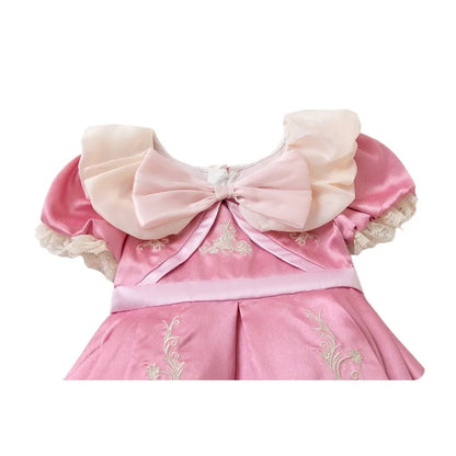 Handmade New Girls Cinderella Princess Wedding Party Dress Summer Girls Birthday Cos Lolita Dress Kids Boutique Birthday Costume