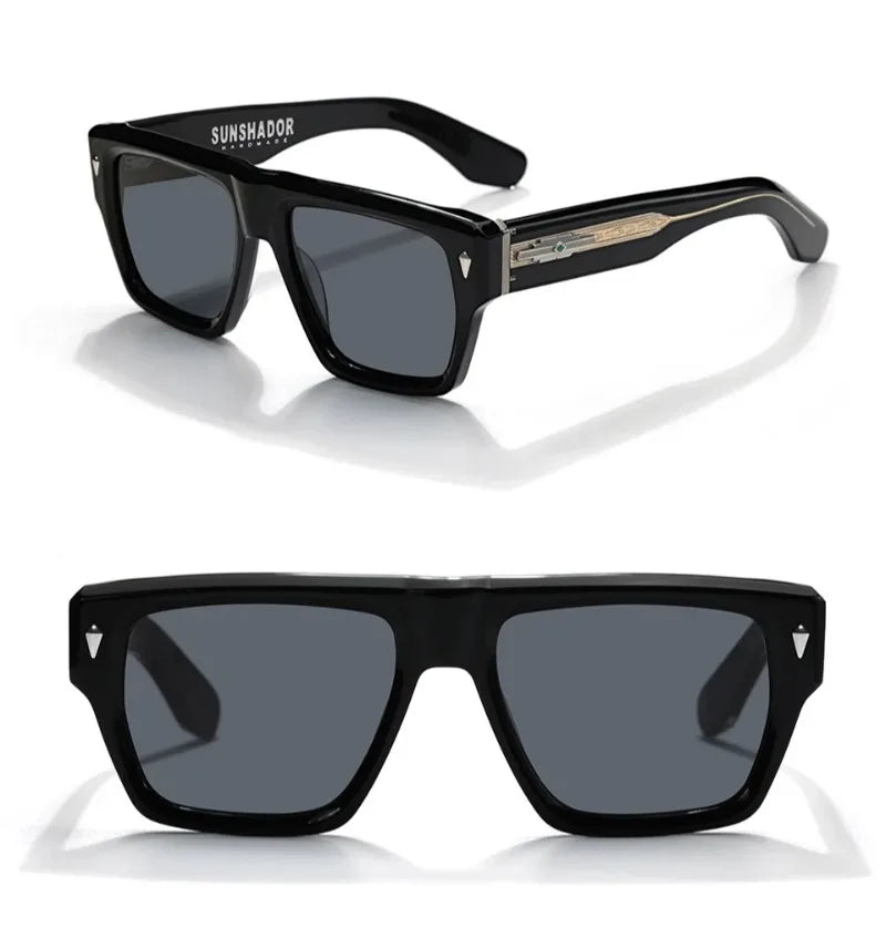 2026 High Quality Handmade Square Acetate UV Protection Men Sunglasses Prescription Myopic Retro Eyewear Men Women Reading Glass