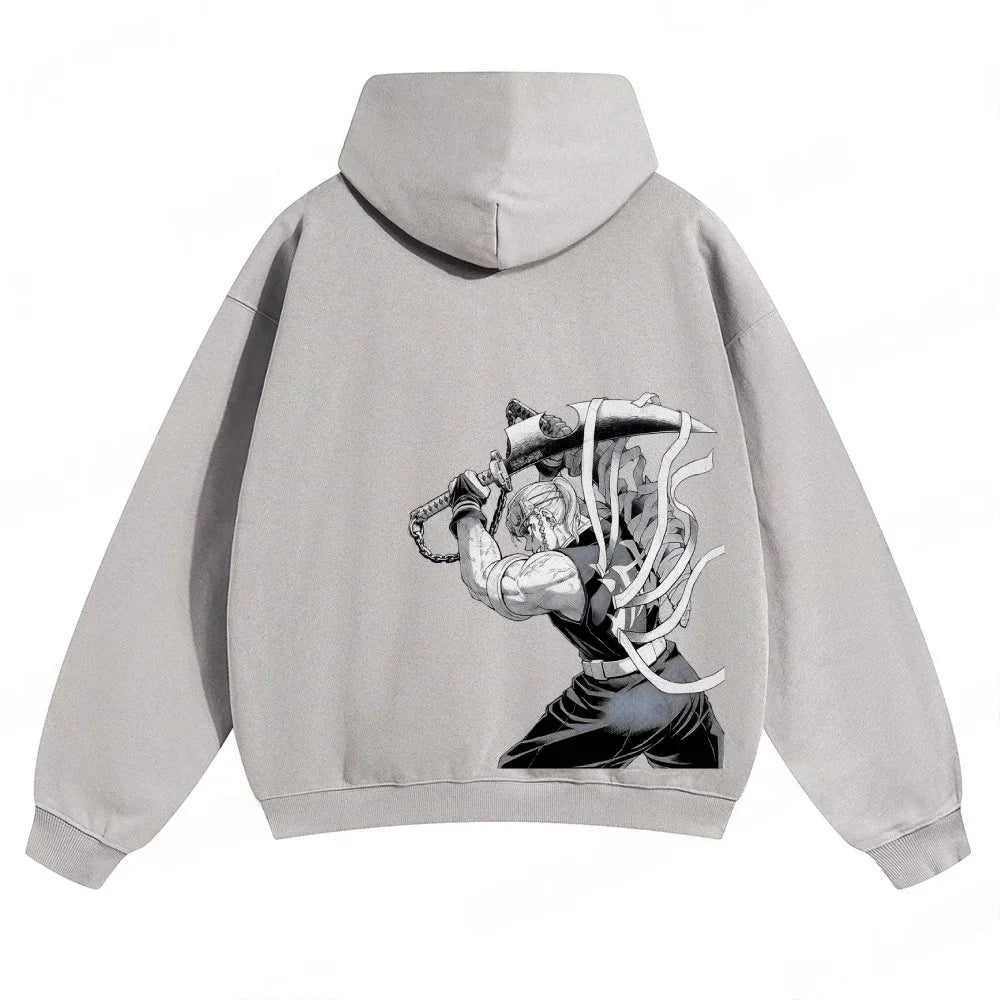 Demon Slayer: Kimetsu no Yaiba Men Hoodie Sweatshirt Tengen Uzui Anime Spring Autumn Boy Long-sleeved Parent-child Outfit