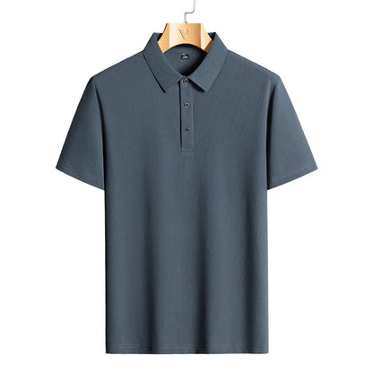 M-9XL Summer Polo Shirt Men New Breathable Mesh Ice Silk Quick-drying Short-sleeved T-shirt Elastic Sports Tops Men Clothing