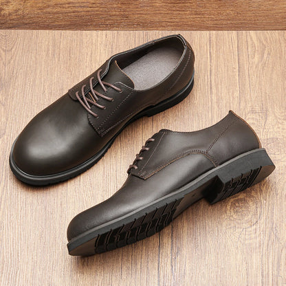 Genuine Leather Men Derby Shoes Thick Sole Men Casual shoes Men Leather Shoes