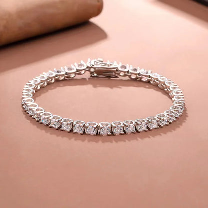 Bull Full 2.5mm 3.5mm D Color Moissanite Tennis Bracelet for Women Wedding Party Fine Jewelry S925 Silver Link Bracelets