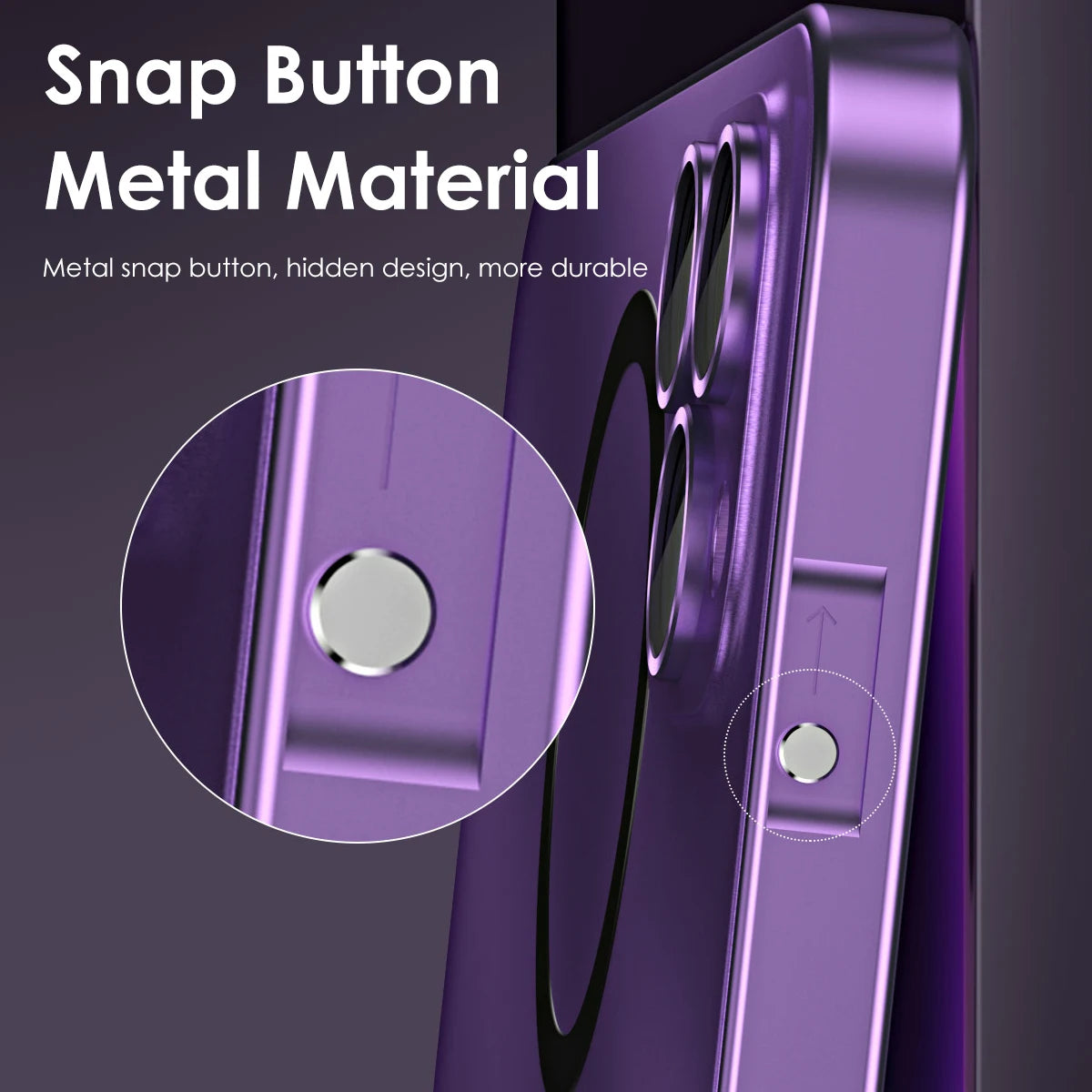 Aluminum Metal Frame Magnetic Case For iPhone 13 12 14 15 16 17 Pro Max For Magsafe Wireless Charging Lens Film PC Back Panel