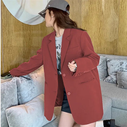 Ladies' Lazy Style Hot Sale Of The Season Early Autumn Korean Version Design Large Slit Small Size Suit Jacket Casual Elegant...