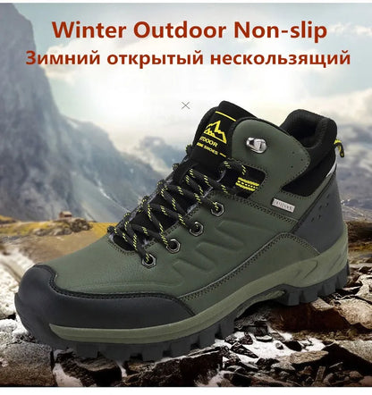 New Winter Men Boots Fur Warm Snow Boots Men Winter Boots Work Shoes Men waterproof Ankle Boots Outdoor Men's Sneakers Footwear