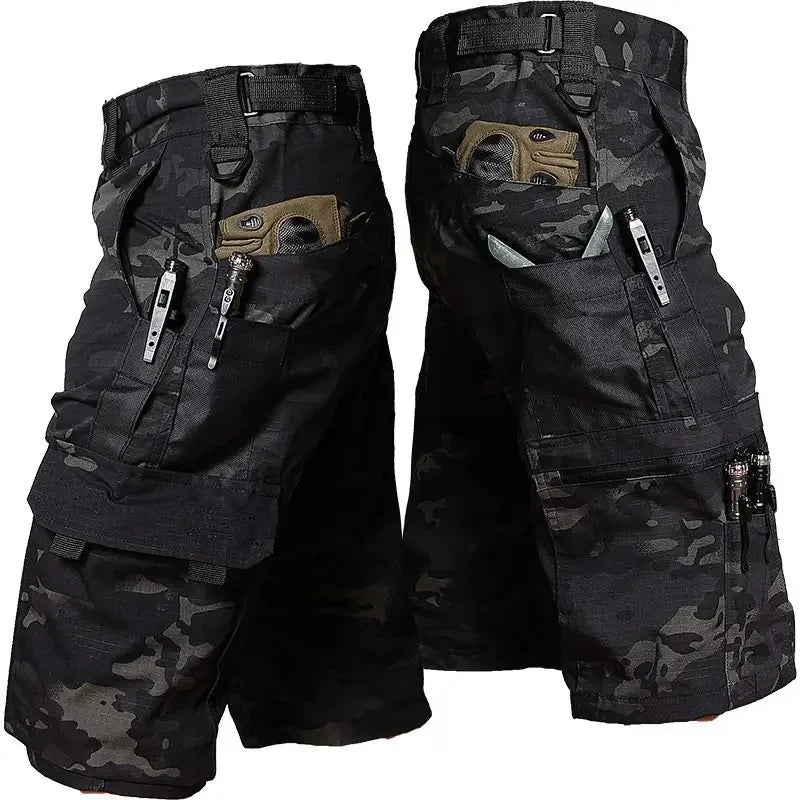 Tactical Camouflage Shorts Outdoor Work Pants Men's Multi-pocket Casual Cargo Short Pants Quick Dry Wear-resisting Shorts Male