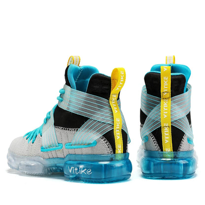 Kids Basketball Shoes High-top Sports Shoes Sneakers Durable Lace-up Non-Slip Running Shoes Secure for Little Kids Big Kids and