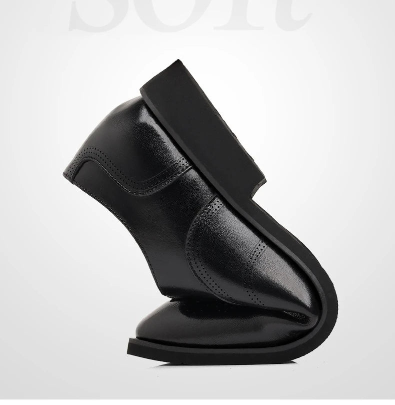 Solid Color New Dress Shoes for Men Lace Designer Fashion Wedding Derby Shoes Male Spring Autumn Business Casual Shoe Man