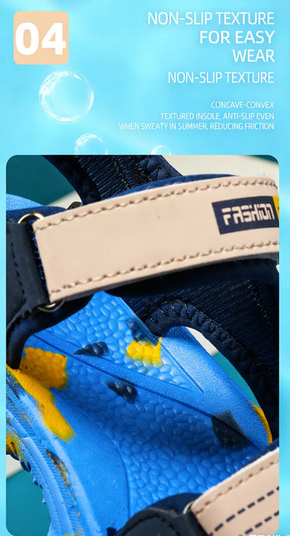 Summer Sandals for Boys Girls Non-Slip Outdoor Children Beach Shoes Lightweight Soft Sole Breathable Kids Walking Sandalias