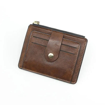 2026 Luxury Small Men's Credit ID Card Holder Wallet Male Slim Leather Wallet with Coin Pocket Brand Designer Purse for Women