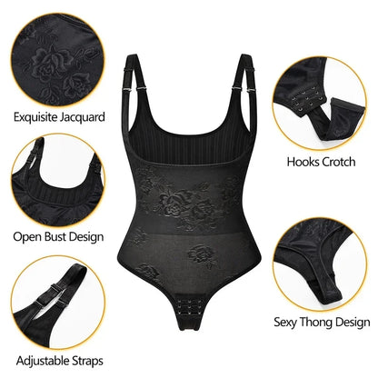 Women Shapewear Bodysuit New Tummy Control Shapewear Waist Trainer Thong Body Shaper Colombian Fajas Slimming Underwear