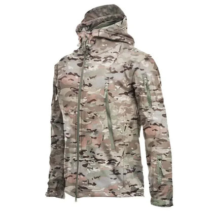 Motorcycle Shark Skin Soft Shell Jackets Men Tactical Windproof Waterproof jacket men Combat Jackets Mens Hooded Bomber Coats
