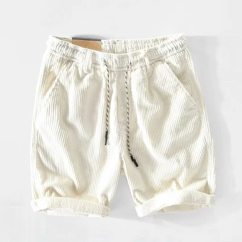 2026 Summer Casual Corduroy Y2K Shorts For Men American Retro Loose Straight Short Pants High Street Fashion Gym Bermudas