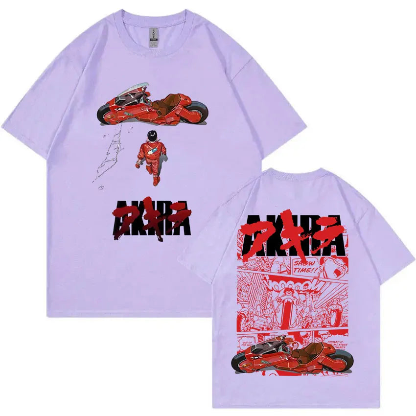 Japanese Science Fiction Cartoon Movie Anime Akira Shotaro Kaneda Graphic T Shirts Men Women Hip Hop Vintage Oversized T-shirts