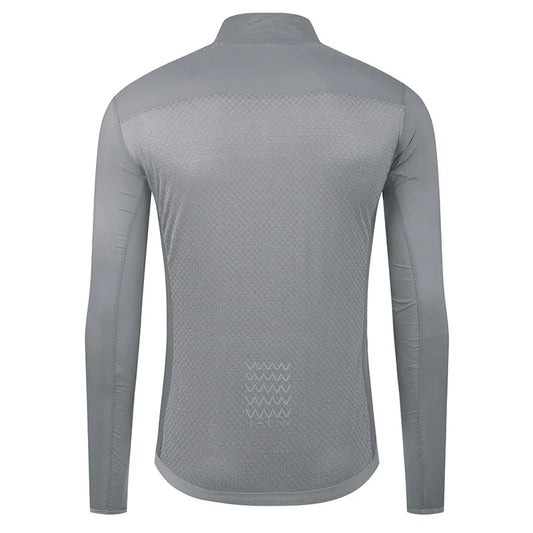 Men Windproof Waterproof Long Sleeve Cycling Jacket YKK Double Zipper Breathable MTB Bike Clothing Tops Pro Team Jersey