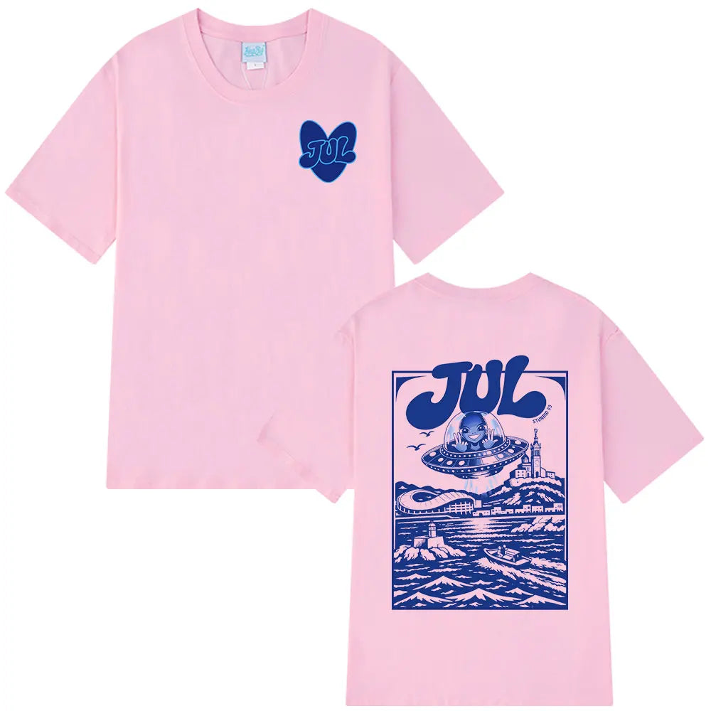 Rapper Jul Graphic T Shirt Men's Women Clothing Fashion Hip Hop T-shirt Casual Cotton Short Sleeve Oversized T-shirts Streetwear