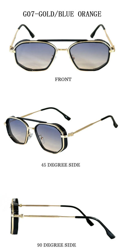Vintage New Square Sunglass Men Fashion Steampunk Sunglasses Women 2025 Retro Glasses Gafas De Sol Hombre Lunette Soleil Femme