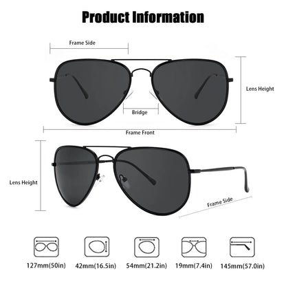 Polarized Sunglasses for Big Heads Men Women 8123
