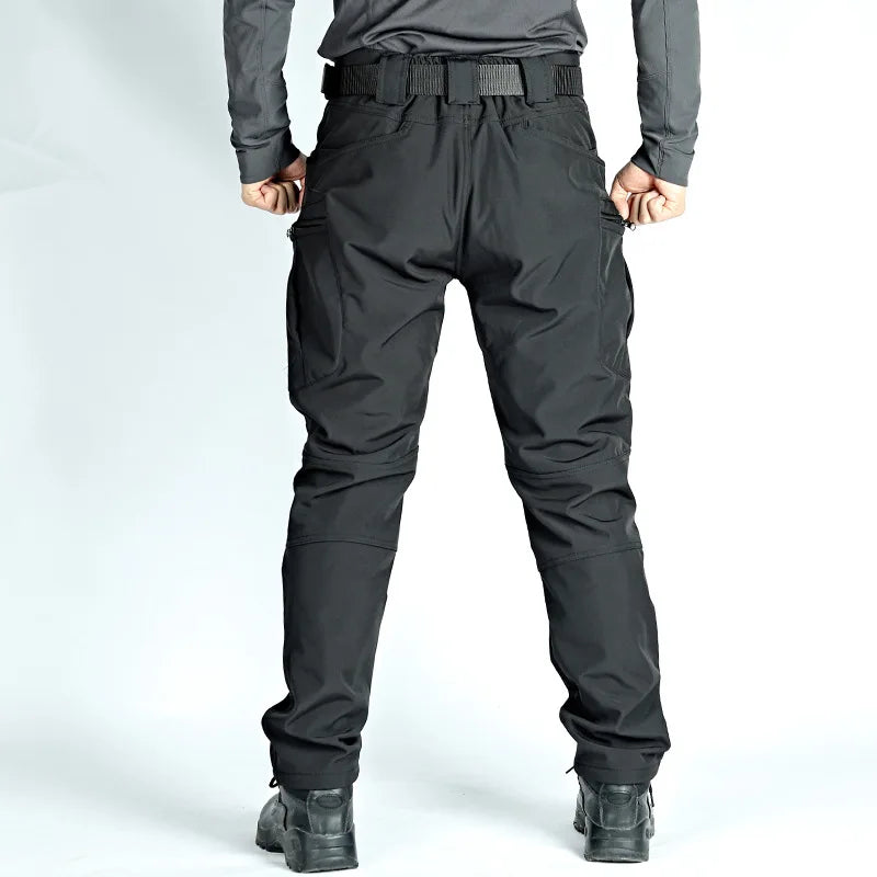 2024 City Cargo Pants Men Winter Tactical Fleece Sharkskin Warm Trousers Outdoor Waterproof Multi-Pocket Climbing Trekking Pants