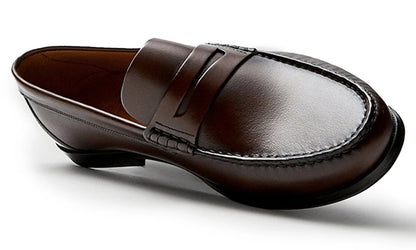 Men's Calf Leather Loafers Breathable Slip-On Casual Moccasins Cowhide Shoes Comfortable Fashion Footwear for Everyday Use