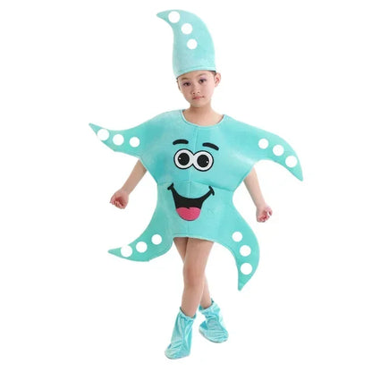 Children's Adorable Marine Animal Costumes Ocean-themed Party Outfits Starfish And Lobster Costumes Stage Performance Attire