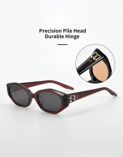 Fashion Cat Eye Retro Men Sunglasses High Quality Acetate UV400 Protection Top Brand Women Sunglasses Support Custom Lenses