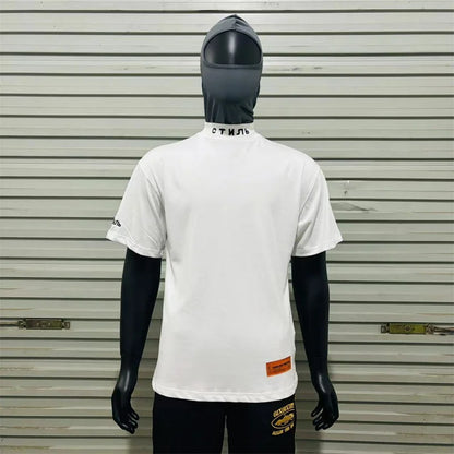 Black White Classic Letters Embroidery T-Shirt Men Women Simple Oversized Best Quality T Shirt Tops Casual Fashion Tees
