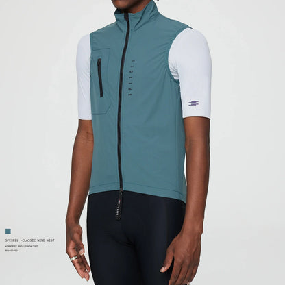 New Classic Lightweight Windproof Vest Men's  Wind Vest New Stretch fabric With Two Way Zipper