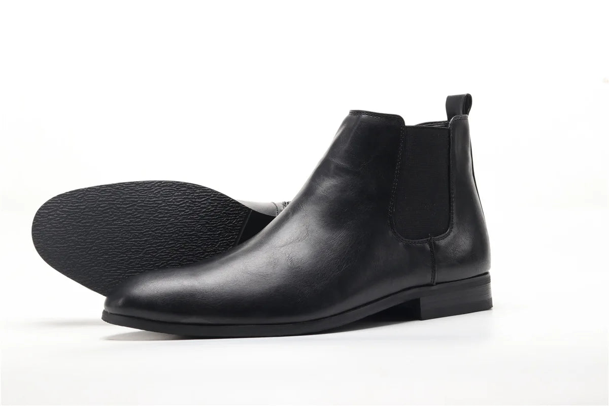 Size 7~13 Men Chelsea Boots Italian Style Ankle Boots soft leather Men Boots
