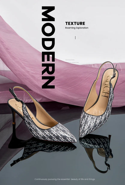 2024 Heels Women's 7cm High Heels Ankle Strap Heeled Sandals Wedding Party Dress Shoes