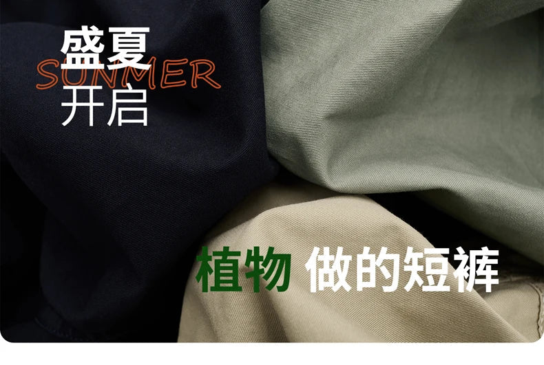 Summer New Arrival Men Cargo Shorts Male Pure Cotton Loose Multi Pocket Five Points Pants Men Outdoor Versatile Casual Shorts